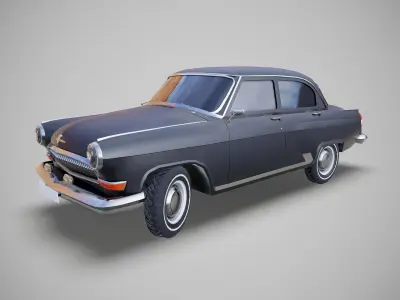 Old car Low-poly 3D model