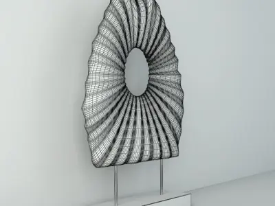 Decorative Teak Object  ZARA HOME 3D model