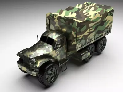Military Truck URAL 4320 Russian 3D model