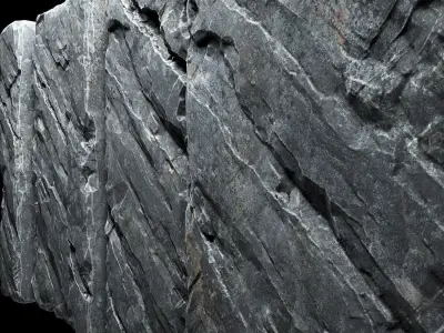 Slab stone wall n3 3D model