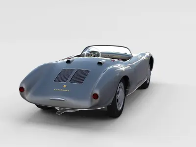 Porsche 550 Spyder gray rev 3D model