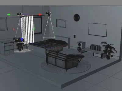 3D Isometric Room 3D model