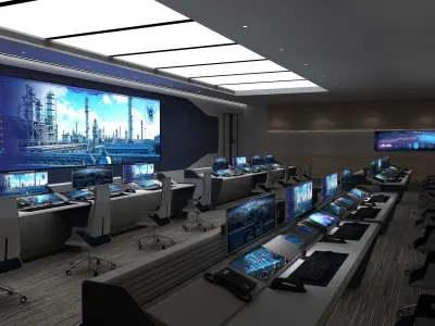 modern control room 3D model