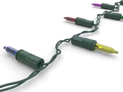 Christmas Lights 02 Low-poly 3D model