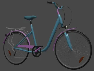 Classic bicycle Low-poly 3D model