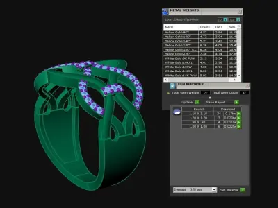 Diamond Jewelry Ring  3D print model