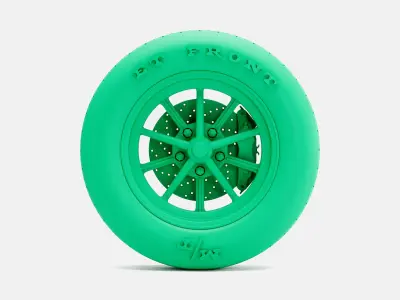 15x4 ET Gasser Wheel Mickey Thompson ET Front Tire 3D print model