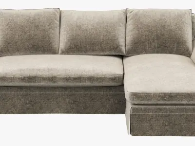 Restoration Hardware Belgian Classic Roll Arm Right-Arm Chaise 3D model