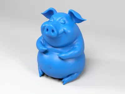 Funny pig 2 3D print model