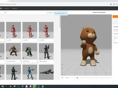 Character001 Animated Bear 3D  Low-poly 3D model