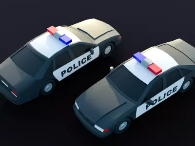 Low-poly Chevrolet Police Car Low-poly 3D model