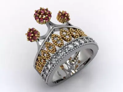 crown ring 3D print model buy