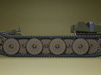 Tiger Mk1 Tank Engine and Drivetrain 3D model