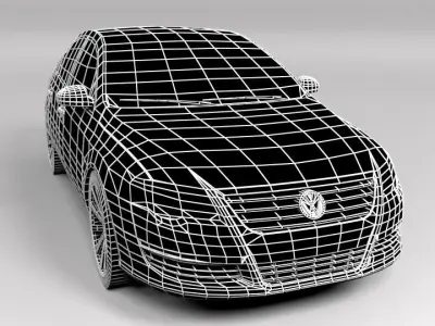 VW VOLSWAGEN PASSAT B6 LOWPOLY Low-poly 3D model