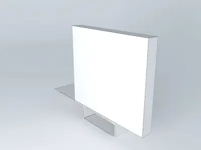 Bookcase with panel Free 3D model