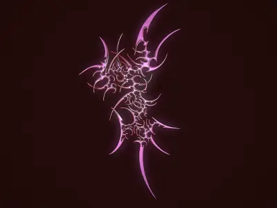 Dark Tribal Low-poly 3D model