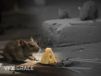 Rat Mouse Animated  VFX Grace 3D model
