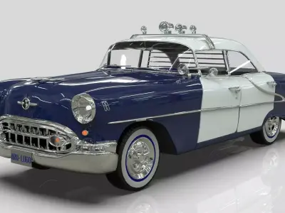 Oldsmobile Super 88 Police Patrol 1955 3D model