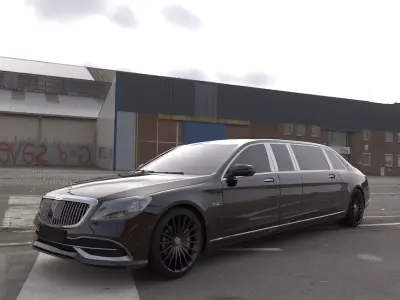 Mercedes Benz S650 Pullman Maybach 2019 3D model
