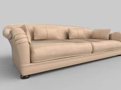 Realistic sofa 3D model