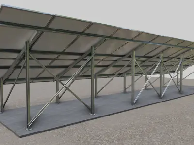 Solar Panel Steel Construction Type 7 3D model