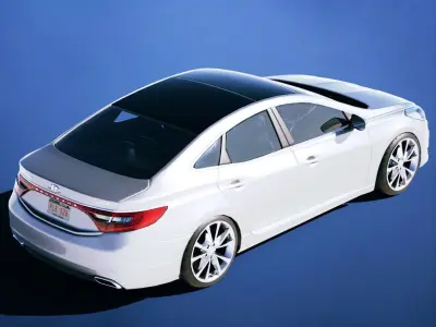 Hyundai Azera 2019 Low-poly 3D model