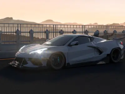 Wide Body C8 Corvette  3D model