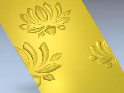 3D LOTUS WALLART 3D model