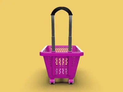 SUPERMARKET SHOPPING CART TROLLEY 3D model