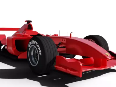 Ferrari F2004 F1 car Low-poly 3D model