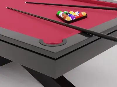 Ekilibrium pool table  Low-poly 3D model