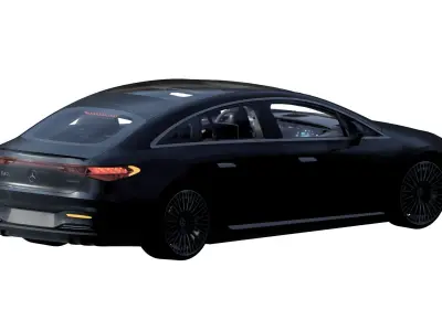 Mecedes EQS 580 with interior 3D model