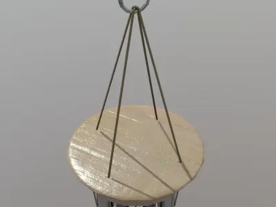 Wind Chime Low-poly 3D model
