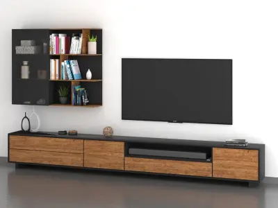 TV WALL 8 3D model
