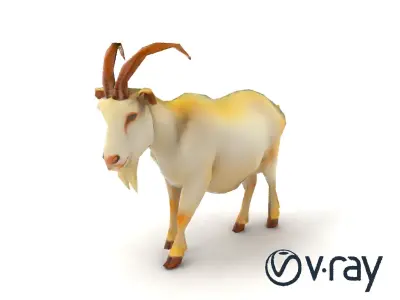 Mountain Goat 3D model pack Low-poly 3D model