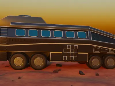 Space Rover Low-poly 3D model