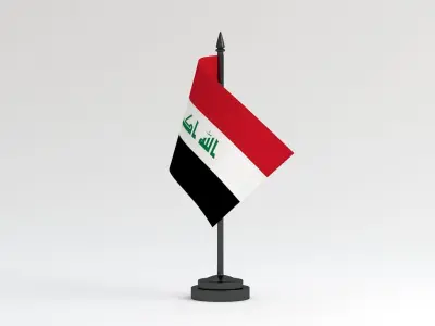 Table Flag Iraq 3D model