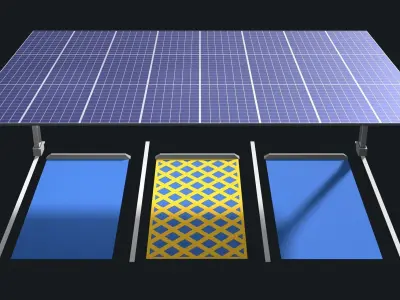 Solar carport for disabled 25U09 3D model