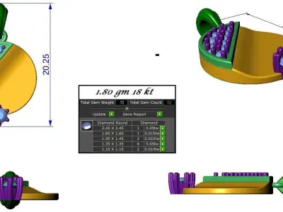 Pendant Earrings combo - 331 3D print model