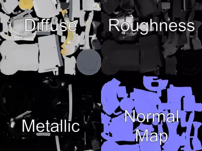 Futuristic Sleep Pod Model Pack Low-poly 3D model