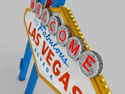 Las-Vegas-Sign las vegas welcome sign 3D model