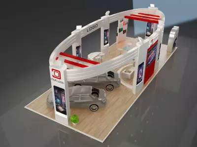 Booth Exhibition Stand a225a 3D model