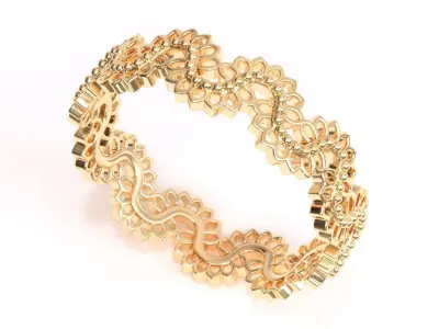 Lace Wedding Band 3D print model