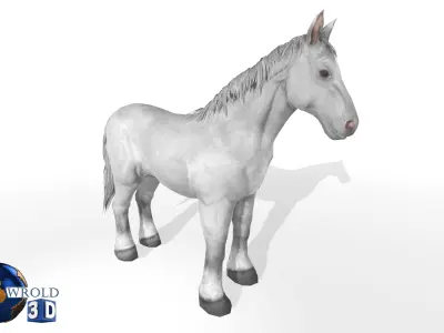 Horse Rigged-Animated Lowpoly 3D Model Collection Pack Low-poly 3D model