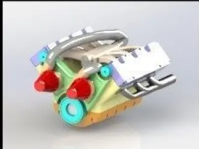 V6 ENGINE 3D model