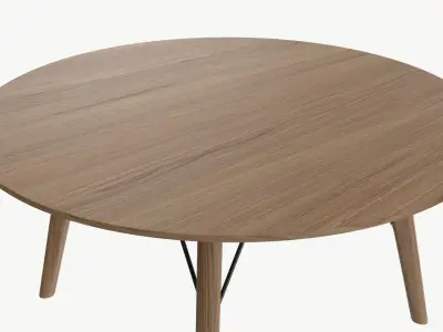 Coffee table Helena round 01 3D model
