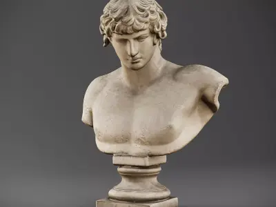 Bust Antinous Low-poly 3D model