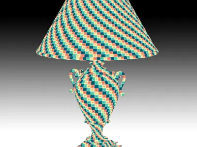 Griffiths and Griffiths 74111 antique brass crystal table lamp 3D model