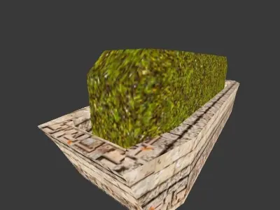 Skylia Sanctuary Concrete Planter Free low-poly 3D model