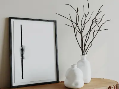 Console table with decor 3D model